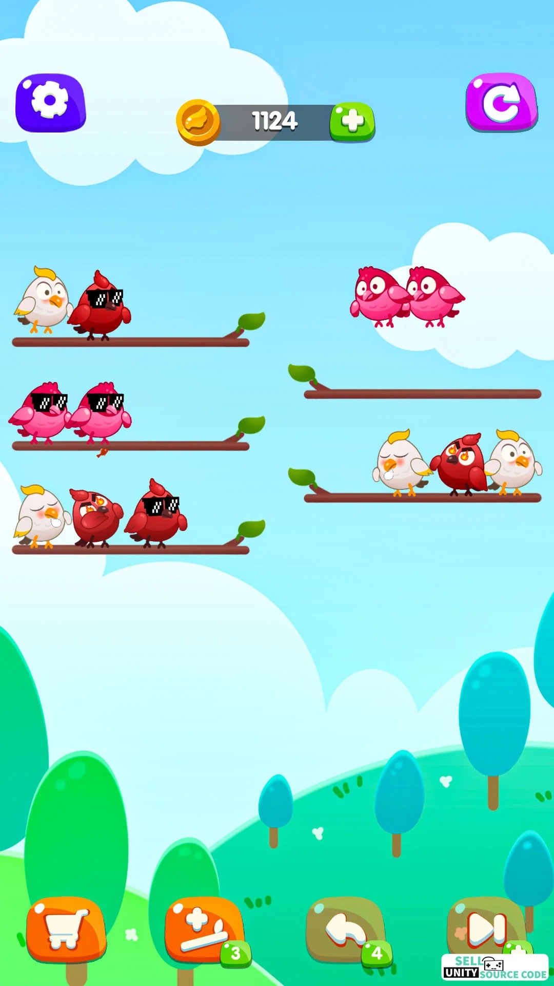 Bird Sort Puzzle: Color Matching Master Birds Jam Triple Match Fun Puzzles