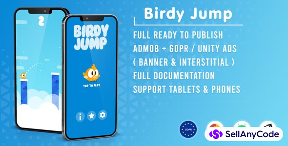 Birdy Jump (Admob + GDPR + Unity)
