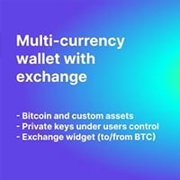 Bitcoin, Ethereum, ERC20 crypto wallets with exchange