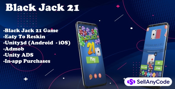 Black jack 21 - Unity Source Code