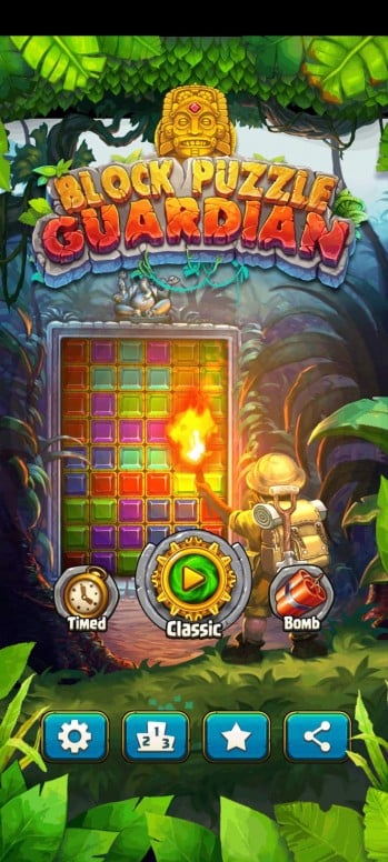 Block clearance puzzle guardian