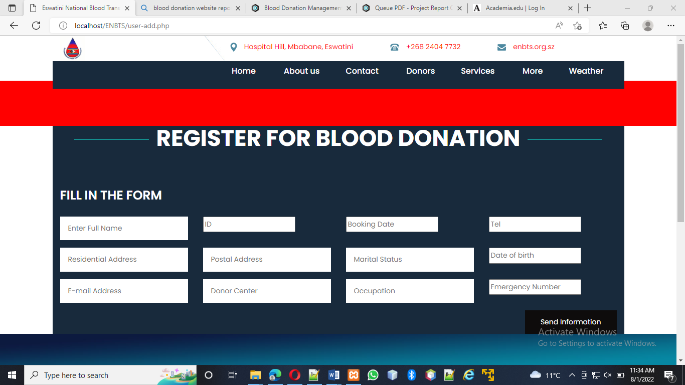 Blood Donation Source Code - SellAnyCode