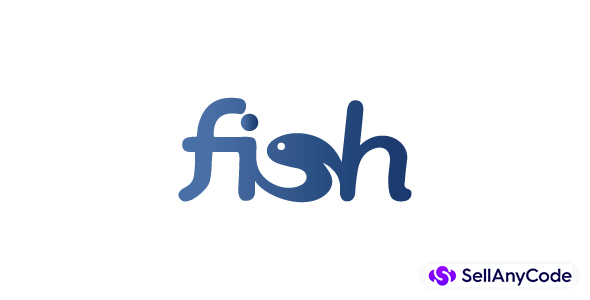 Blue Fish Logo Graphic Marine Symbol