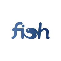 Blue Fish Logo Graphic Marine Symbol
