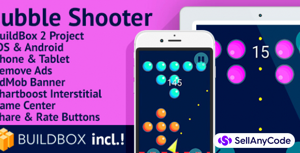 Bubble Shooter: BuildBox Game Template (Easy Reskin)