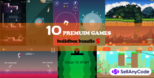 Buildbox Bundle 5 - 10 Premuim Games Templats