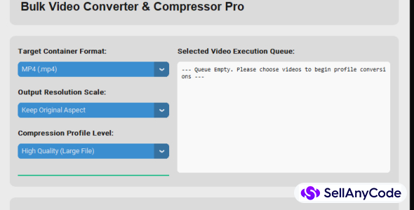 Bulk Video Converter & Compressor Pro - Python Utility