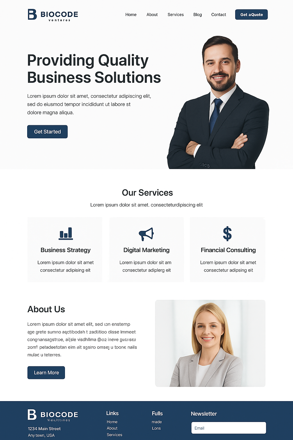 Business Corporate Wordpress Theme with WOOCommerce support