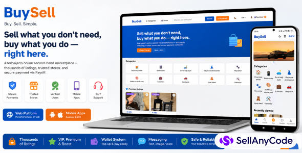 Buysell - PHP MySQL Marketplace Flutter App