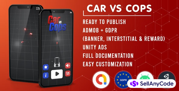 CAR VS COPS 3D | Admob + GDPR | Unity Ads