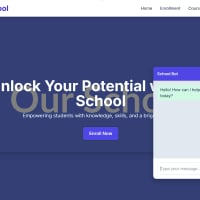 CHAT AI And School Landing Webpage
