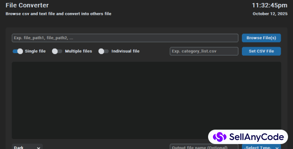 Modern CTk Text to CSV/JSON Converter with Dark Mode