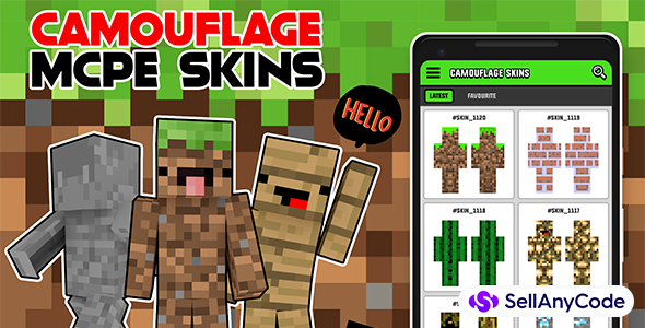 Camouflage Skins for Minecraft With 3D Skin Render