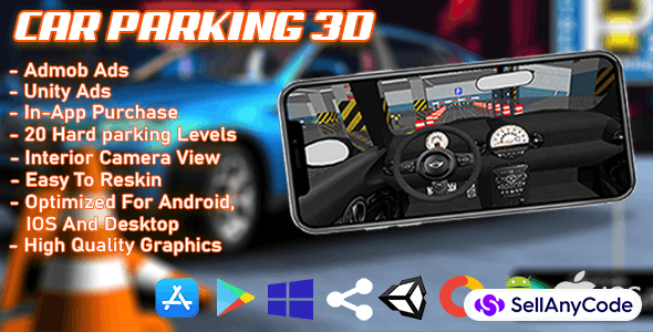 Car Parking 3D Unity Game - Car Parking Game Source Code