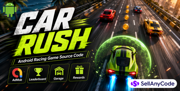 Car Rush - Android Racing Game Source Code with AdMob and Leaderboard
