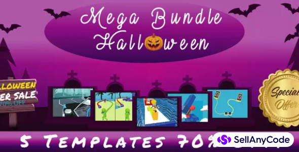 Casual Games Halloween Mega Unity Bundle: 5 Top Trending Games