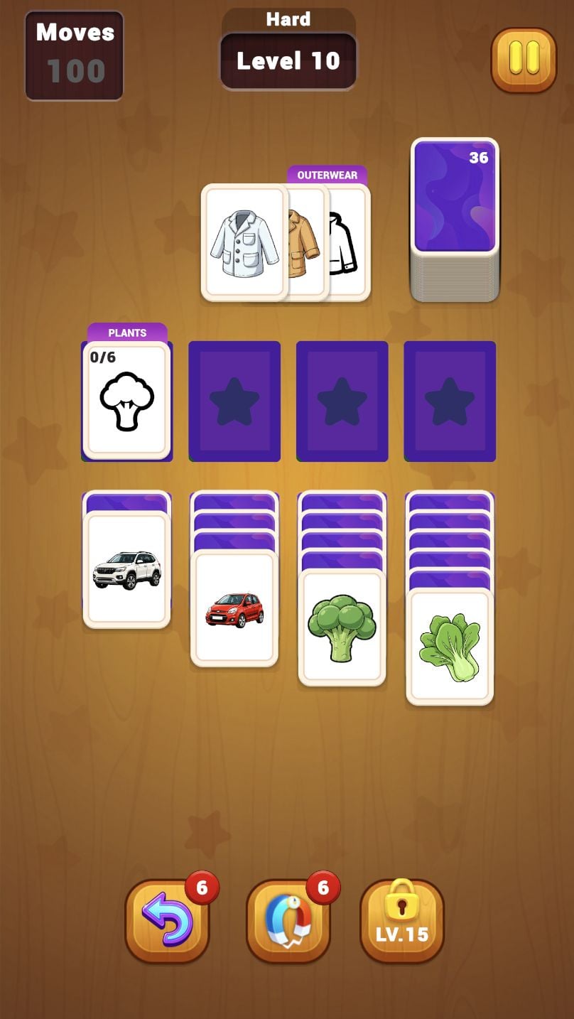 Category Solitaire Card Puzzle - Unity Source Code