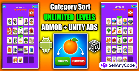 Category Sort Puzzle 2D Unity Game Template