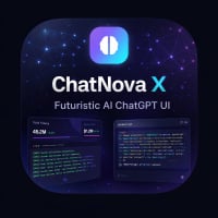 ChatNova X Futuristic AI ChatGPT Interface Dashboard