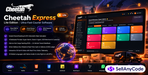 Cheetah Express Lite Modern Courier & Delivery Management System