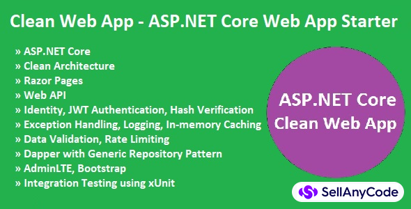 Clean Web App - ASP.NET Core 7 Web App Starter