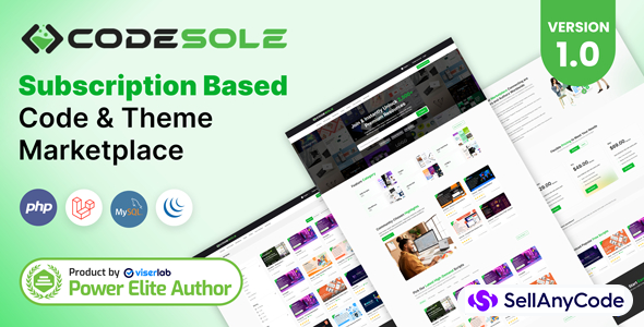 CodeSole - Subscription Based Code And Theme Marketplace