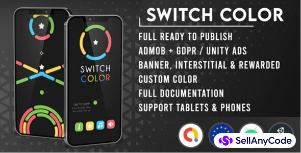 Codecanyon -Switch Color - Unity | Admob | GDPR | Fresh Design