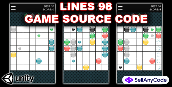 Color Lines 98 - Connect Dots - Unity Game
