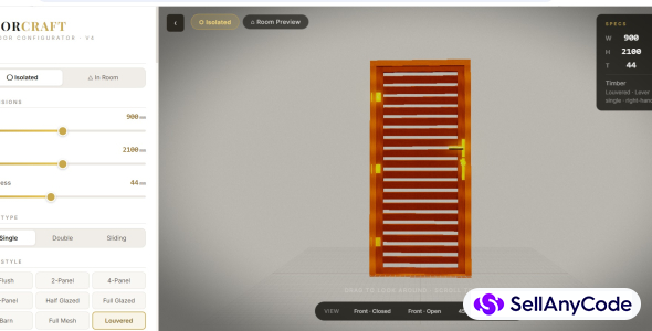 Complete Door configurator (3D)