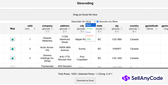Complete Geocoding tool