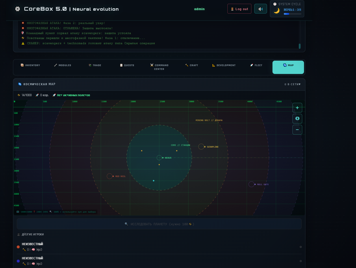 CoreBox Cyberpunk Command Simulator