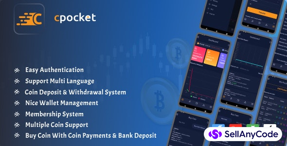 Cpocket – CryptoCurrency Wallet Flutter App