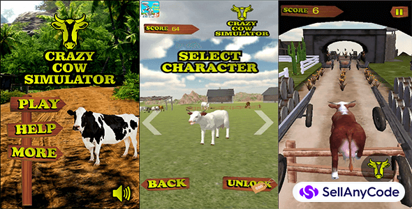 Crazy Cow Simulator 3D
