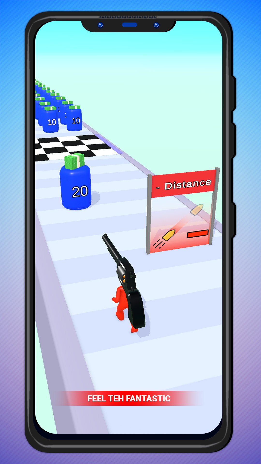 Crazy Gun Head Stick Runner 3D - New Top Trending Unity Template Game