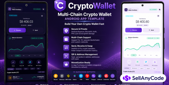 CryptoWallet Multi-Chain Crypto Wallet Android App Template