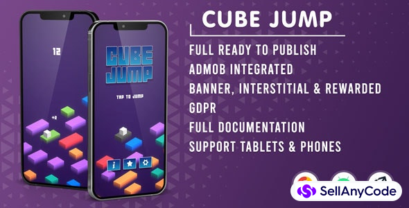 Cube Jump (Admob + GDPR + Unity Engine)