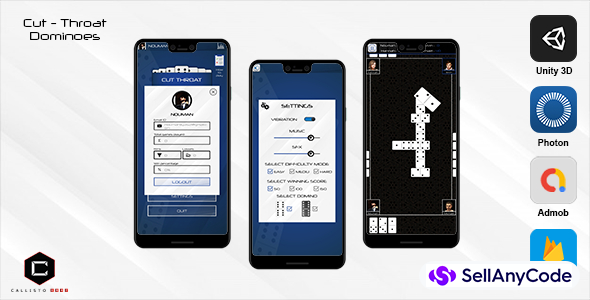Cut Throat - Dominoes Multiplayer Game (Unity 3D + Admob + Firebase + Photon)