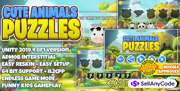 Cute Animal Puzzle Kids