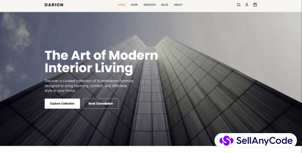 Darion - Modern Interior Design & Architecture HTML Template