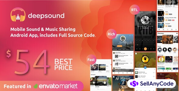 DeepSound Android- Mobile Sound & Music Sharing Platform Mobile Android Application