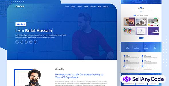 Dekha Personal Portfolio Website Template