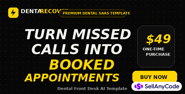 DentaRecover Dental Front Desk AI Template