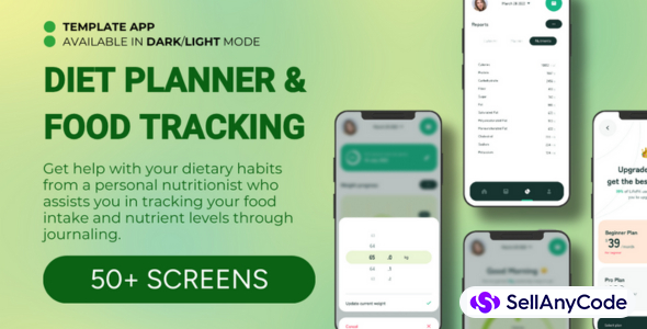 Diet Planner & Food Tracker - Flutter Template App
