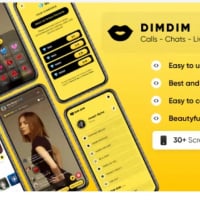 Dimdim App Is Very Advanced Application UI Kit Having Many Advanced Features Like Live Streaming, One To One Video Calls, Text Chats, Host Login And Much More