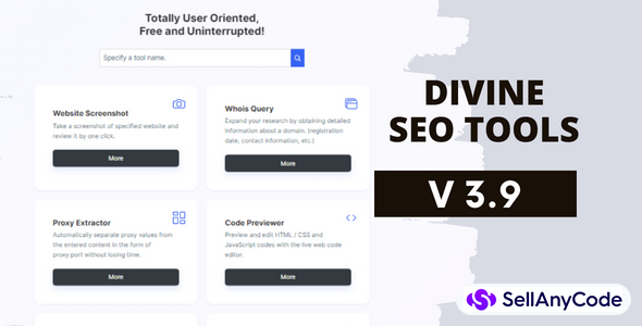 Divine SEO Tools - Online SEO Tools Script