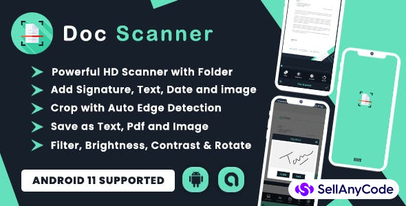 Doc and Card Scanner with signature (Android 11)