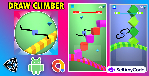 Draw Climber 3D Game Unity Source Code