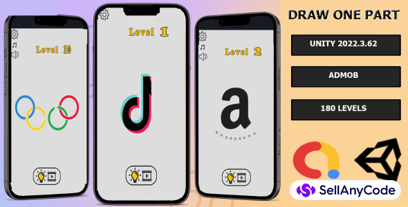 Draw One Part Game-Complete Unity Template| Admob