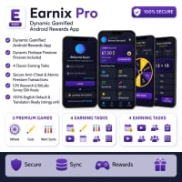 Earnix Pro - Dynamic Gamified Android Rewards App With Firebase Admin Panel