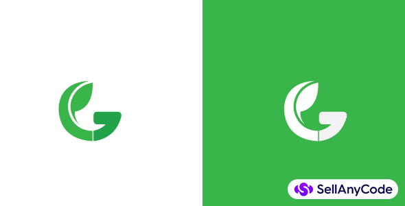 Eco Minimalist G Leaf Logo Green Planet